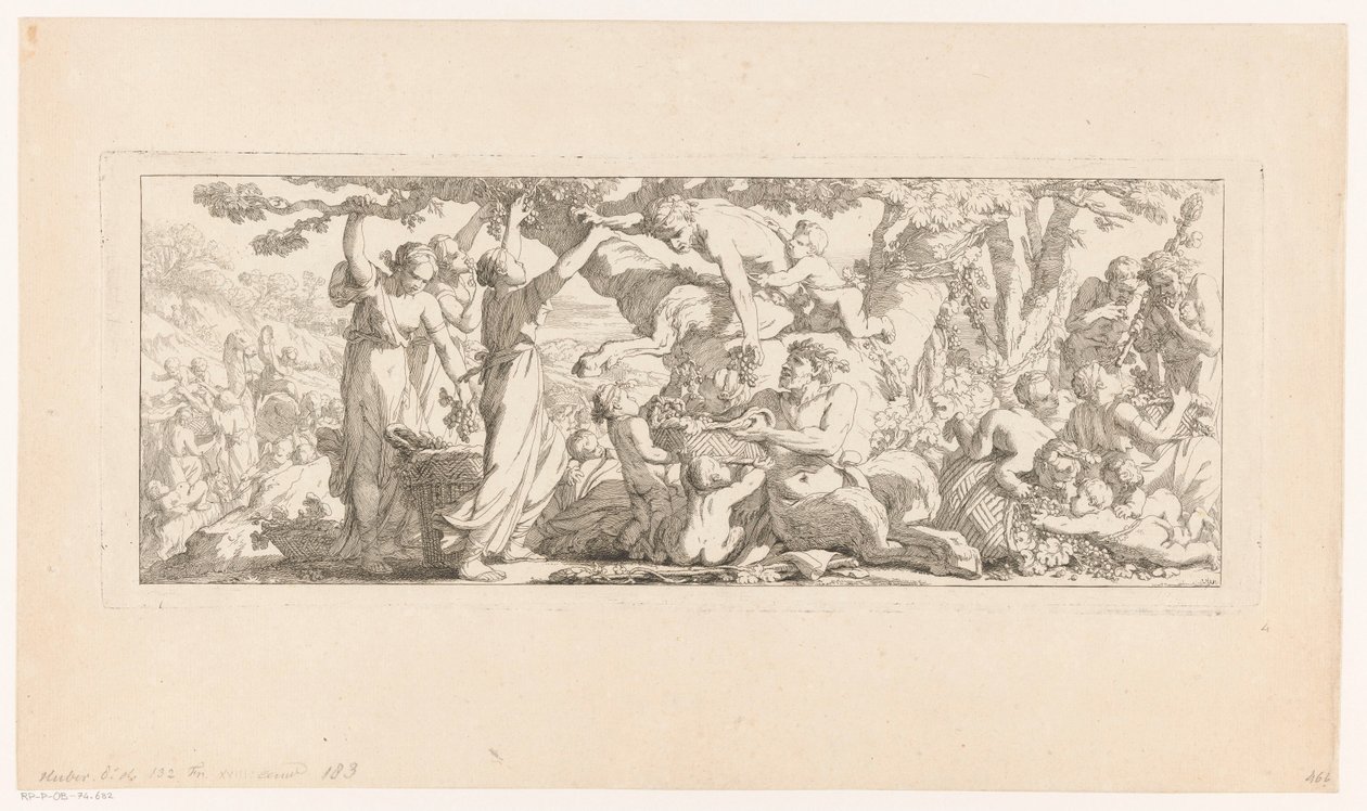 Colhendo as uvas Les travaux de la vendange (título da série) de Joseph Marie Vien (I)