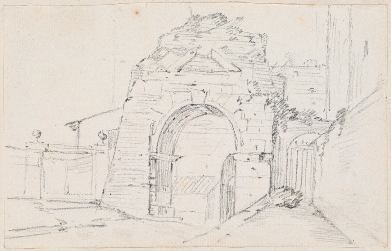 Arco de Druso perto da Via Ápia de Joseph Marie Vien
