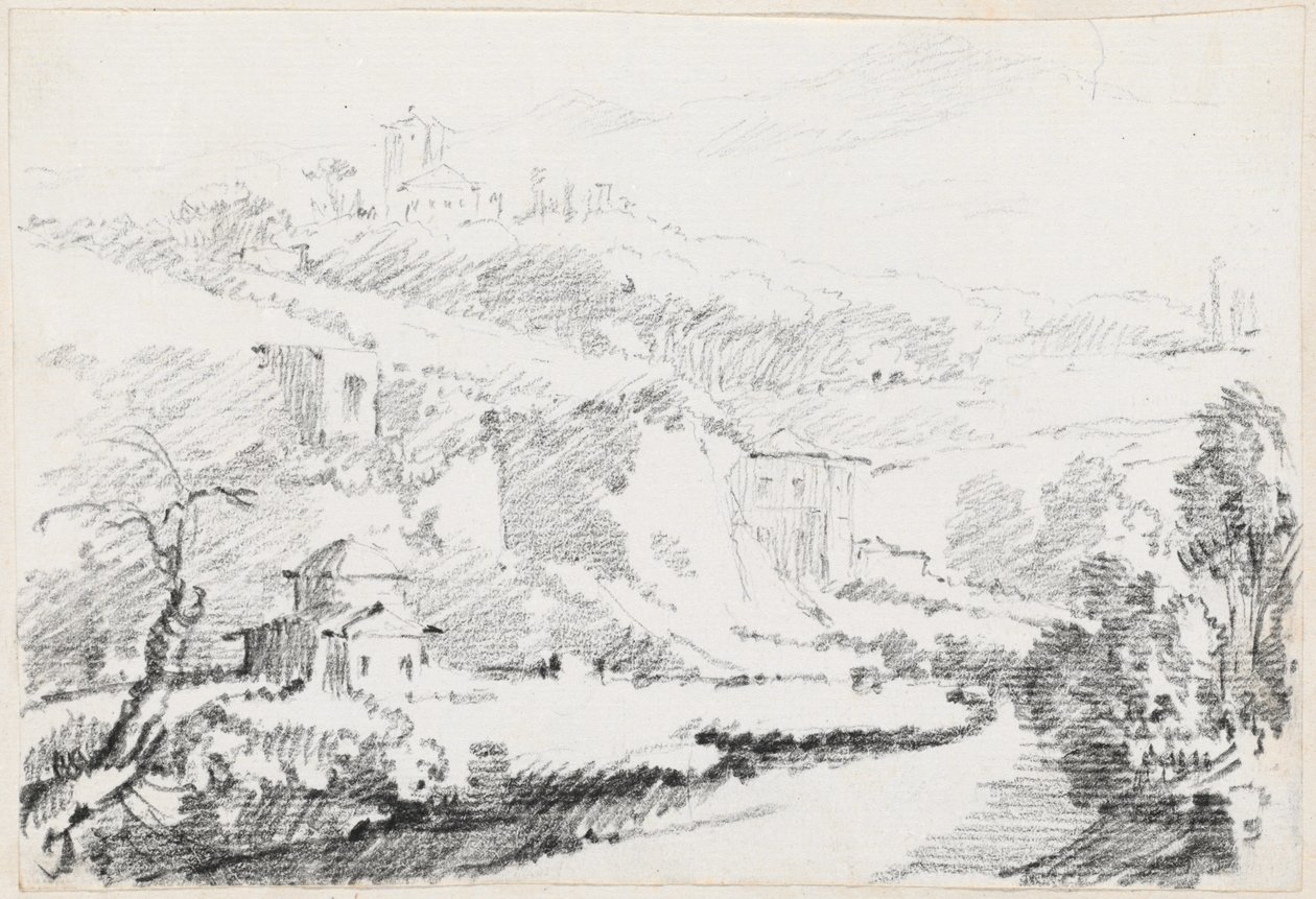 Paisagem nas colinas de Alban de Joseph Marie Vien