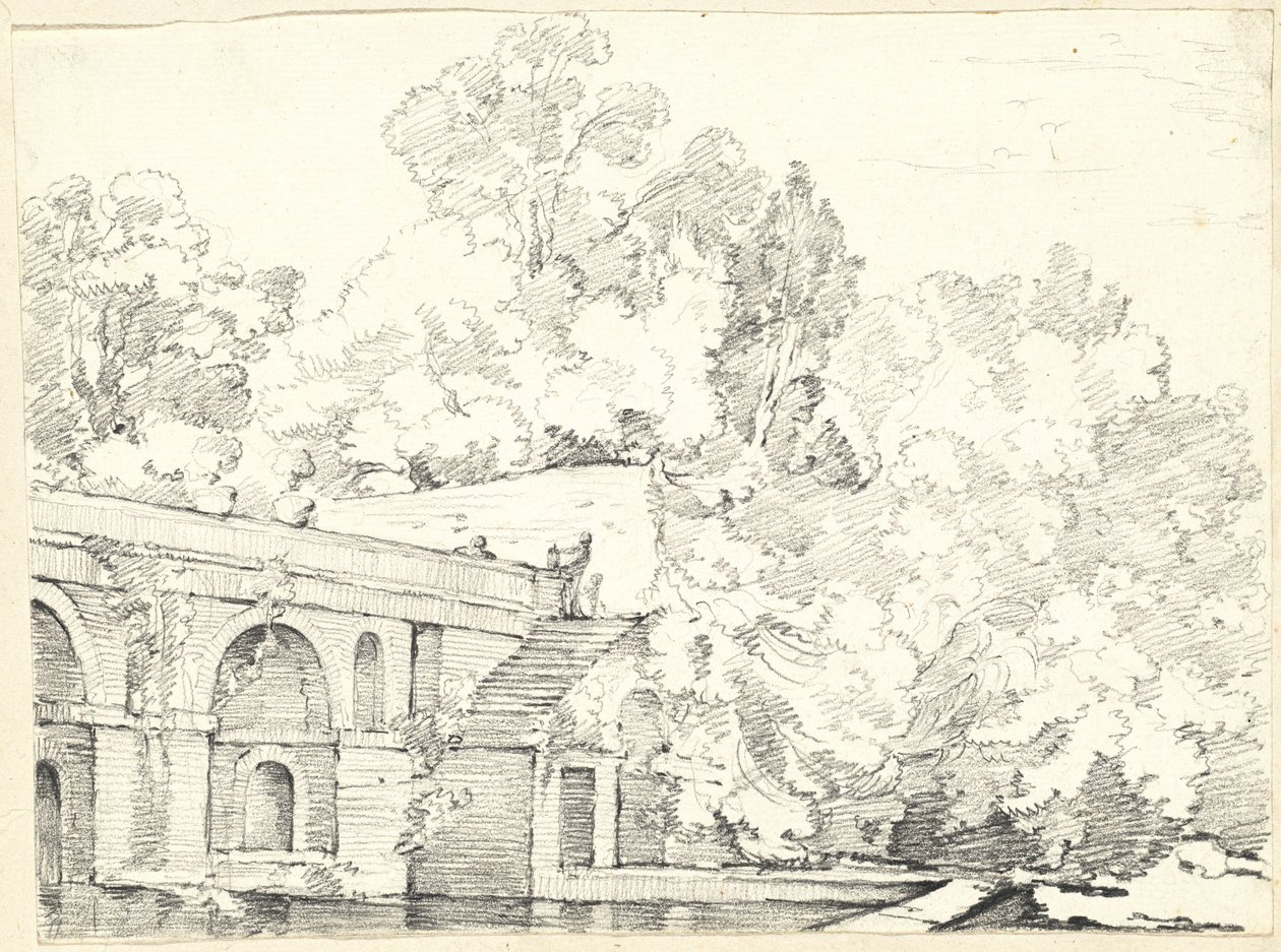O Fishpond na Villa Madama de Joseph Marie Vien