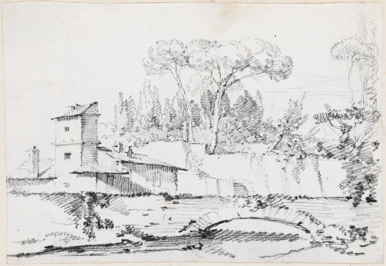 Vista do Prato da Villa Borghese de Joseph Marie Vien