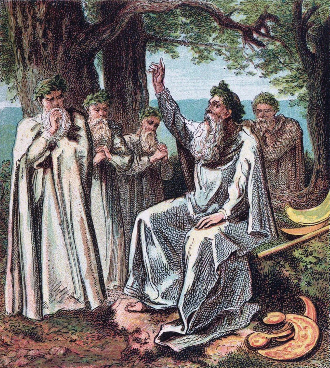 Druidas De: Retratos da História Inglesa, 1868 de Joseph Martin Kronheim