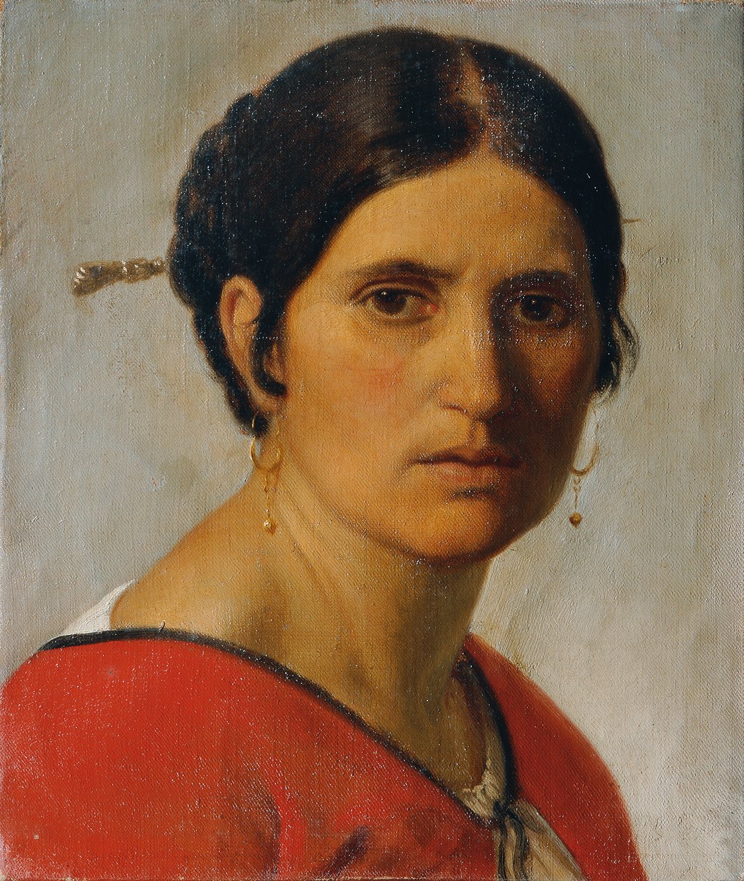 camponesa italiana de Joseph Mathias von Trenkwald