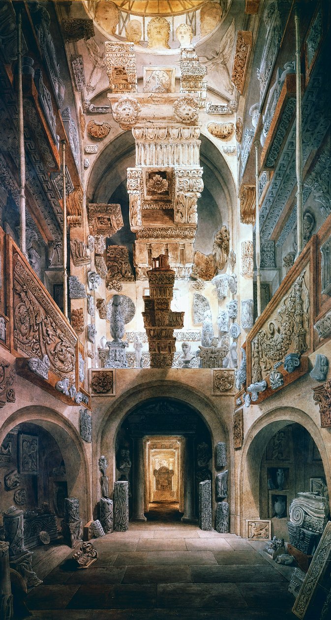 Salão Domed da Soane House de Joseph Michael Gandy