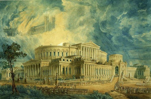 Nova Câmara do Senado, Londres, Desenho Não-Executado de Joseph Michael Gandy