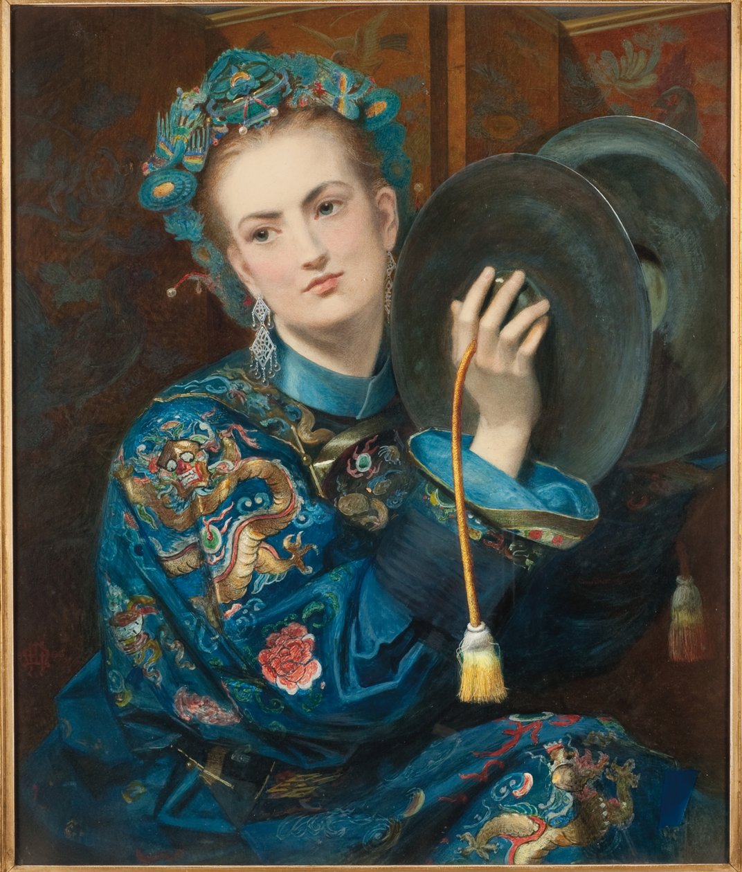 Uma mulher em traje oriental, 1866 de Joseph Middleton Jopling