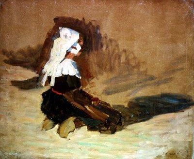 A garota bretã ajoelhada de Joseph Milner Kite