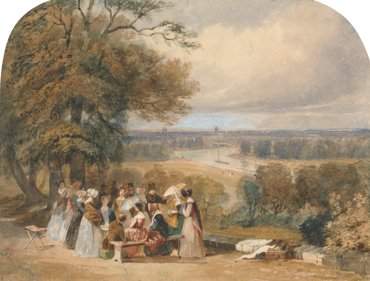 Um piquenique na colina de Richmond de Joseph Murray Ince