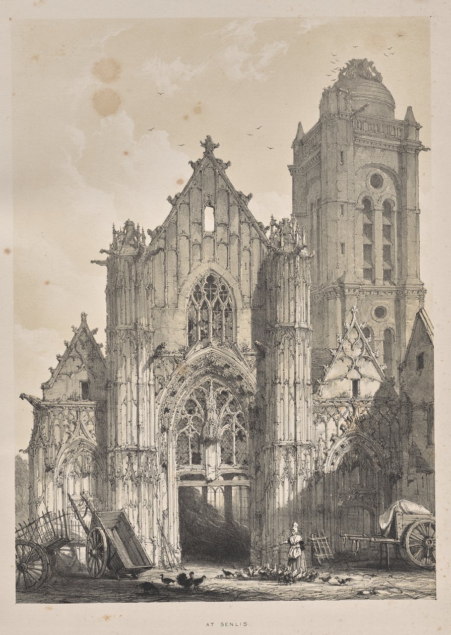 Arquitetura da Idade Média: Em Senlis de Joseph Nash
