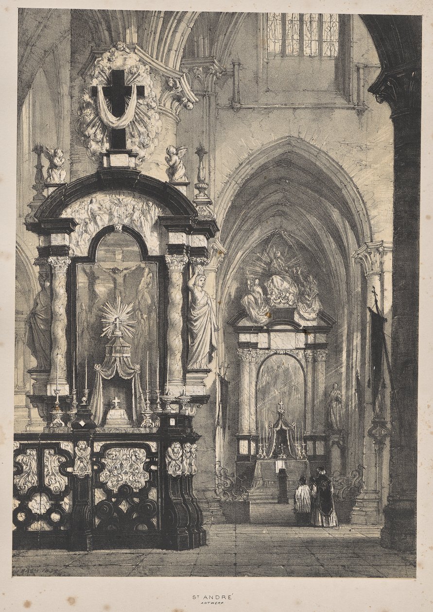Arquitetura da Idade Média: St. Andre, Antuérpia de Joseph Nash