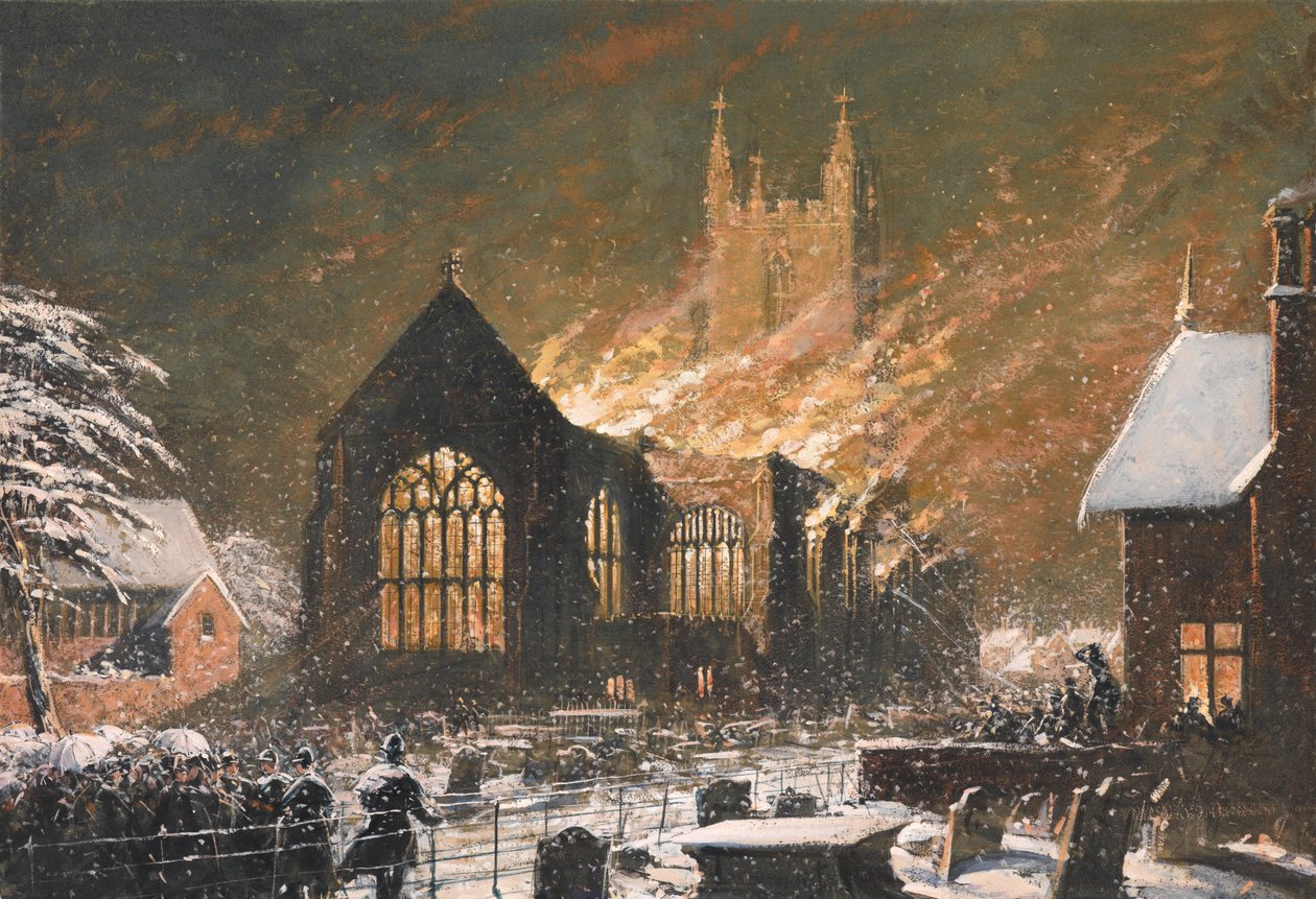 Croydon Church on Fire, 5 de janeiro de Joseph Nash
