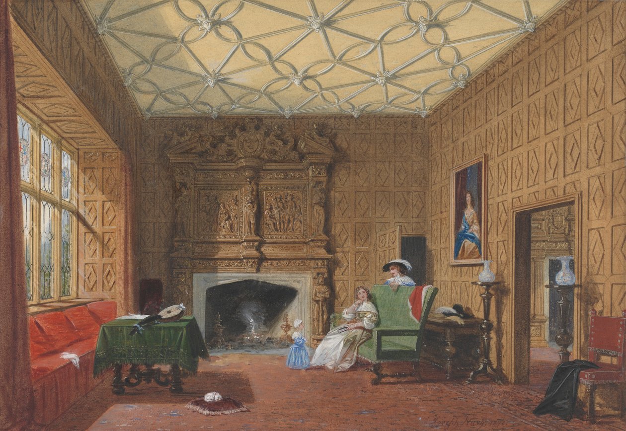 Levens, Westmoreland, The Small Drawing Room de Joseph Nash