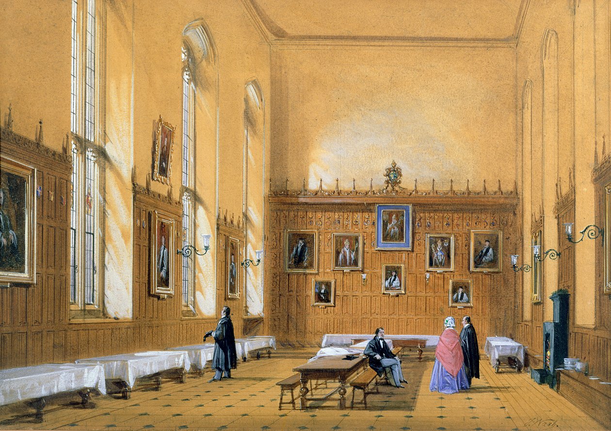 New College Hall, 1858 de Joseph Nash