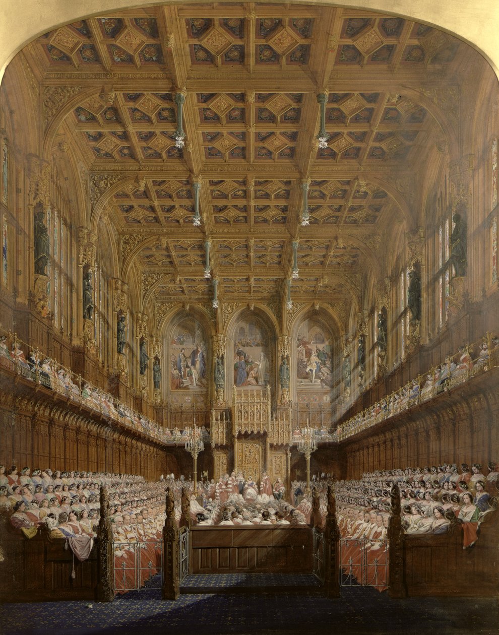 Rainha Vitória na Câmara dos Lordes de Joseph Nash