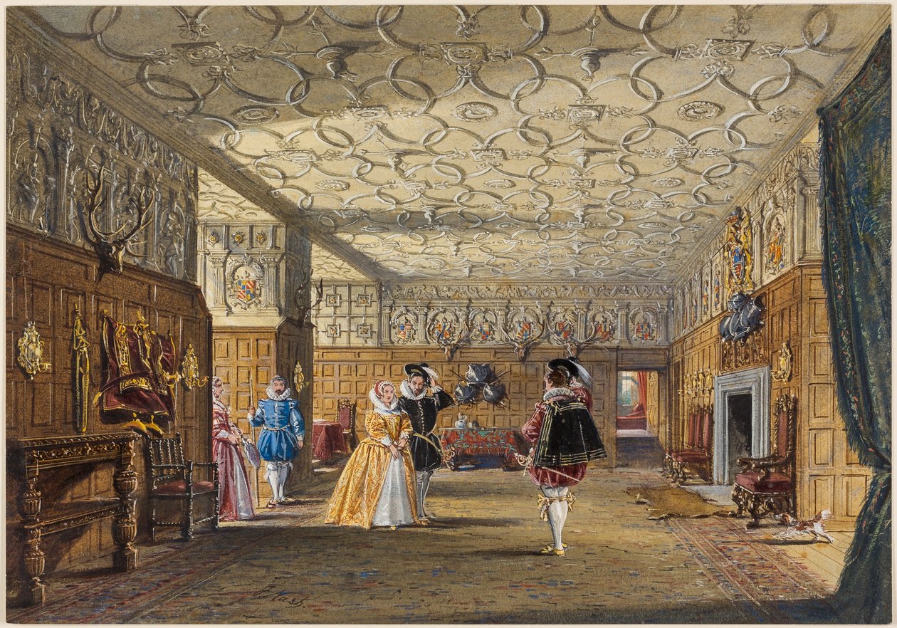 The Hall, Levens, Westmoreland de Joseph Nash
