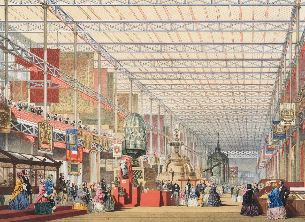 Vista da Grande Exposição de 1851: Nave Britânica, 1854 de Joseph Nash