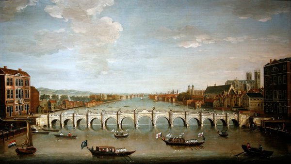 Vista da ponte de Westminster (óleo sobre tela) de Joseph Nicholls
