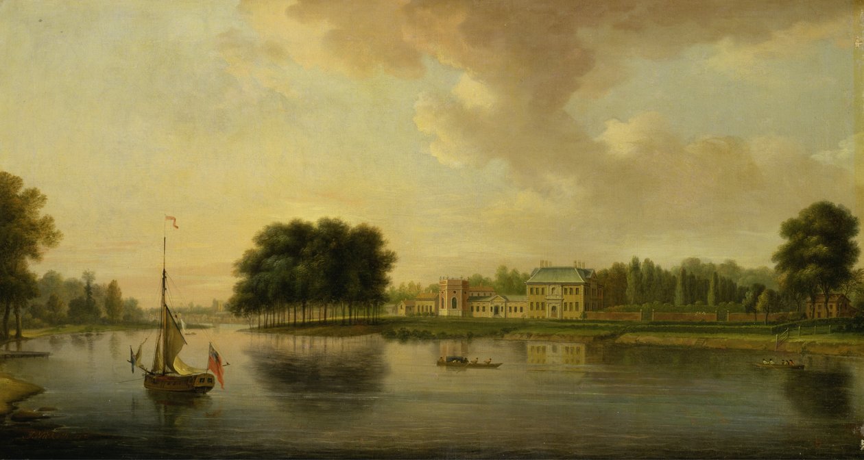 Orleans House, Twickenham (óleo sobre tela) de Joseph Nickolls