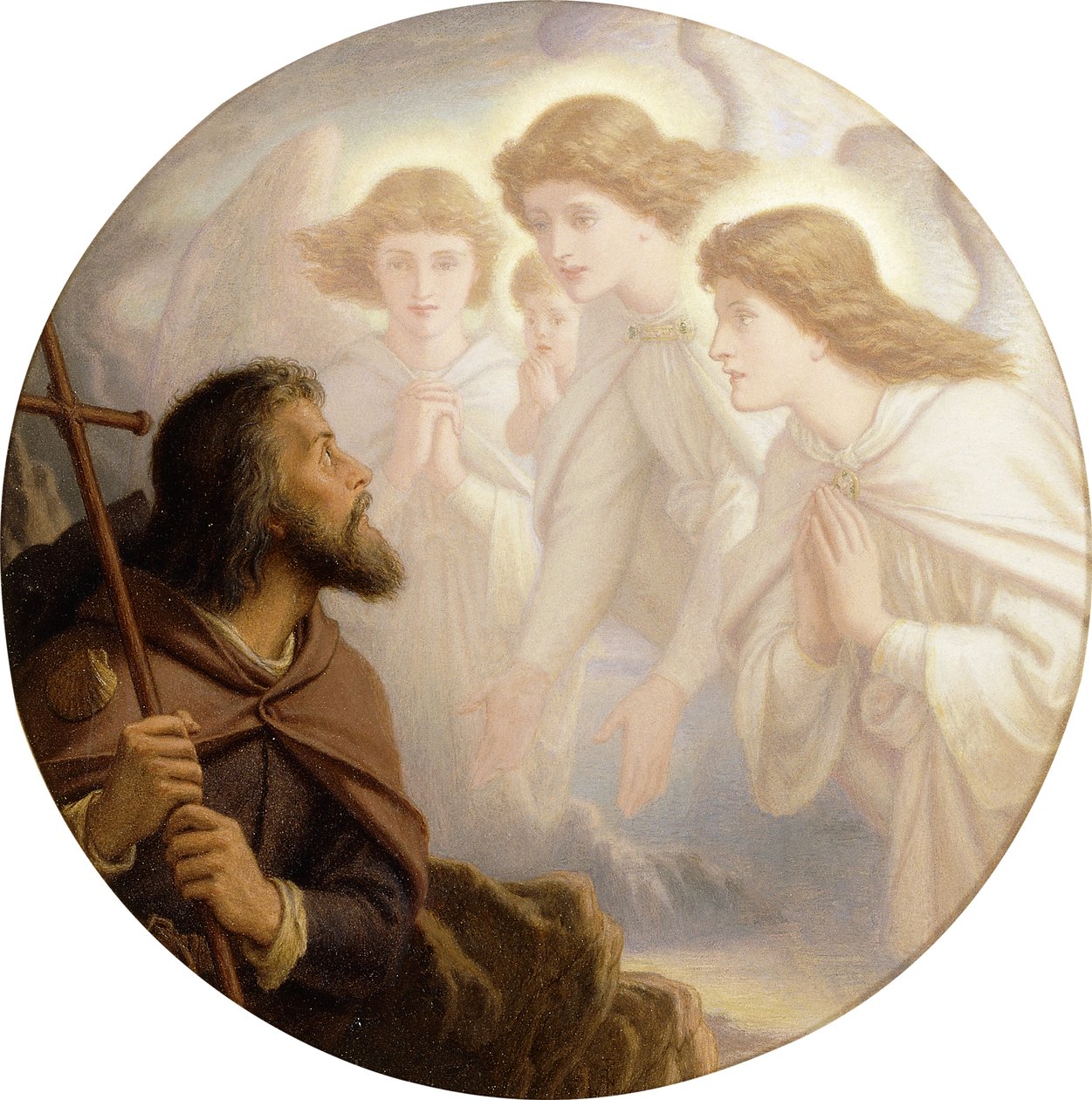 Lidere, Gentilmente Luz, em meio à Tristeza Circundante, conduza-me! ... e com a Manhã aqueles Rostos de Anjo Sorriem, que eu já amei há muito tempo, e que perdi algum tempo, 1894 de Joseph Noel Paton