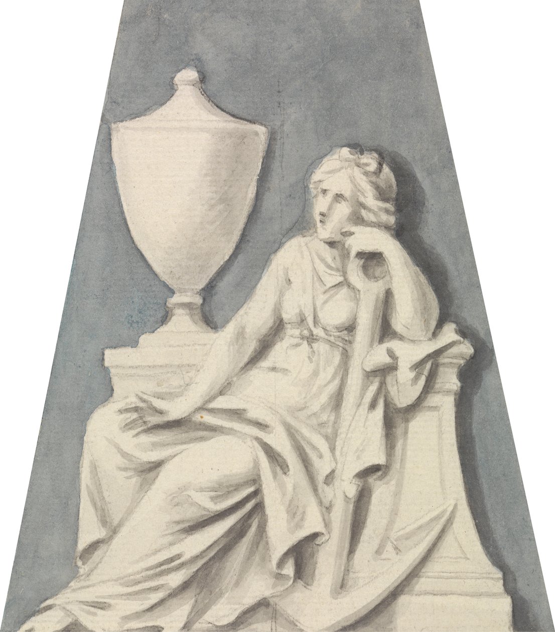 Tumba com Senhora Sentada, Apoiando-se numa Urna de Joseph Nollekens