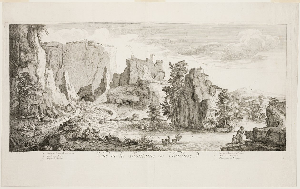 Vista da Fontaine de Vaucluse de Joseph Parrocel
