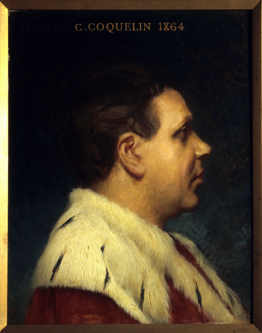 Retrato da Poppy Constant (1841-1904). Pintura de Joseph Paul Blanc (1846-1904) de Joseph Paul Blanc