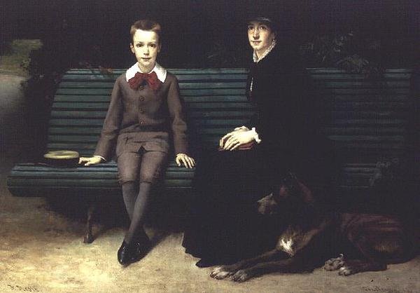 Mme Memssiere e seu filho de Joseph Paul Mesle