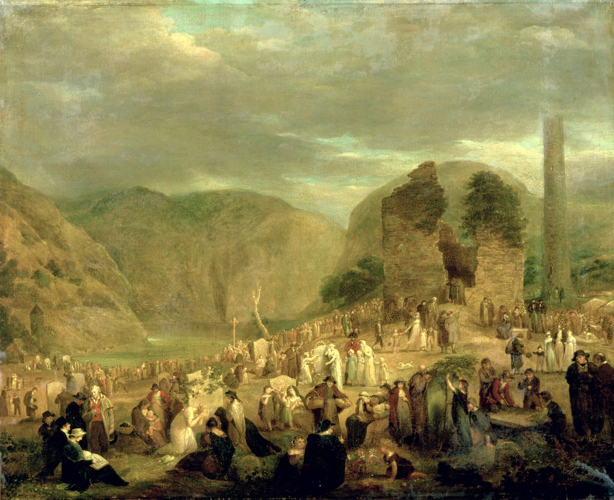Dia de todas as almas no cemitério de Glendalough de Joseph Peacock