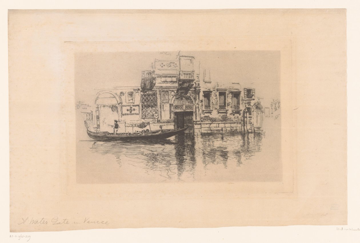 Gôndola sobre um canal
Um Watergate em Veneza (título sobre o objecto) de Joseph Pennell (signed by artist)