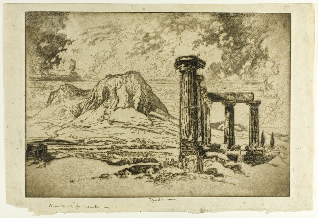 Acro-Corinto de Corinto de Joseph Pennell