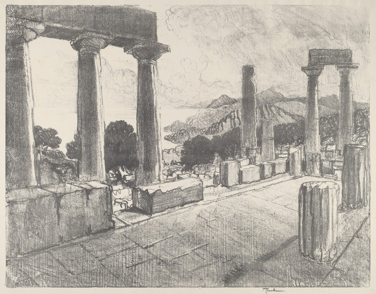 Aegina, A Floresta Negra, 1913. de Joseph Pennell