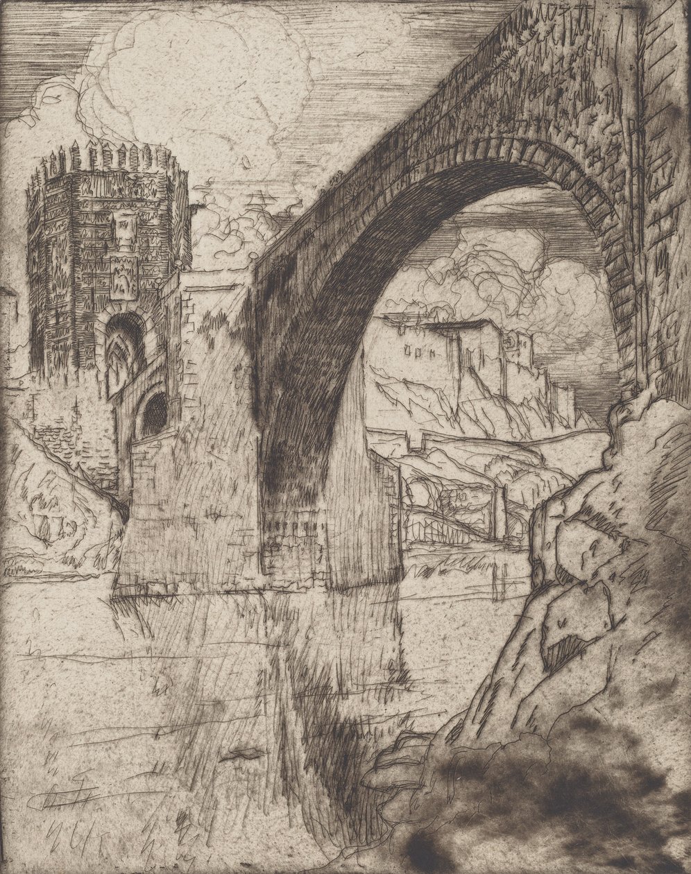 Arco da Ponte de Alcântara, 1904. de Joseph Pennell