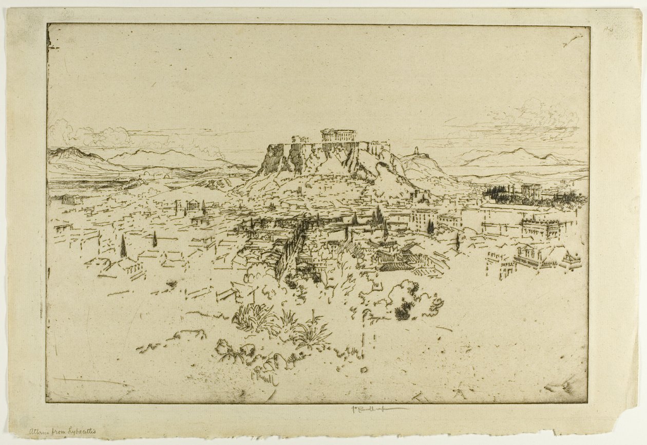 Atenas do Monte Lycabettus de Joseph Pennell