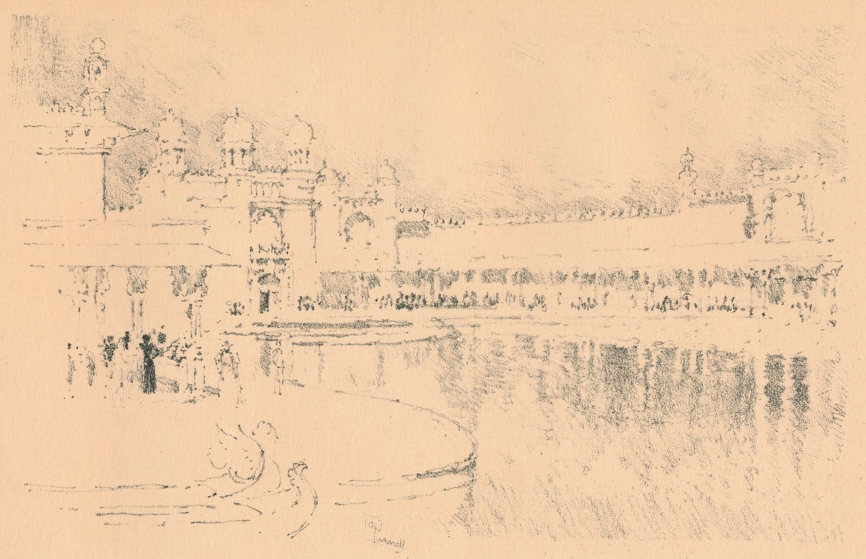 Auto-litografia por J. Pennell, c1877-1898, 1898 de Joseph Pennell
