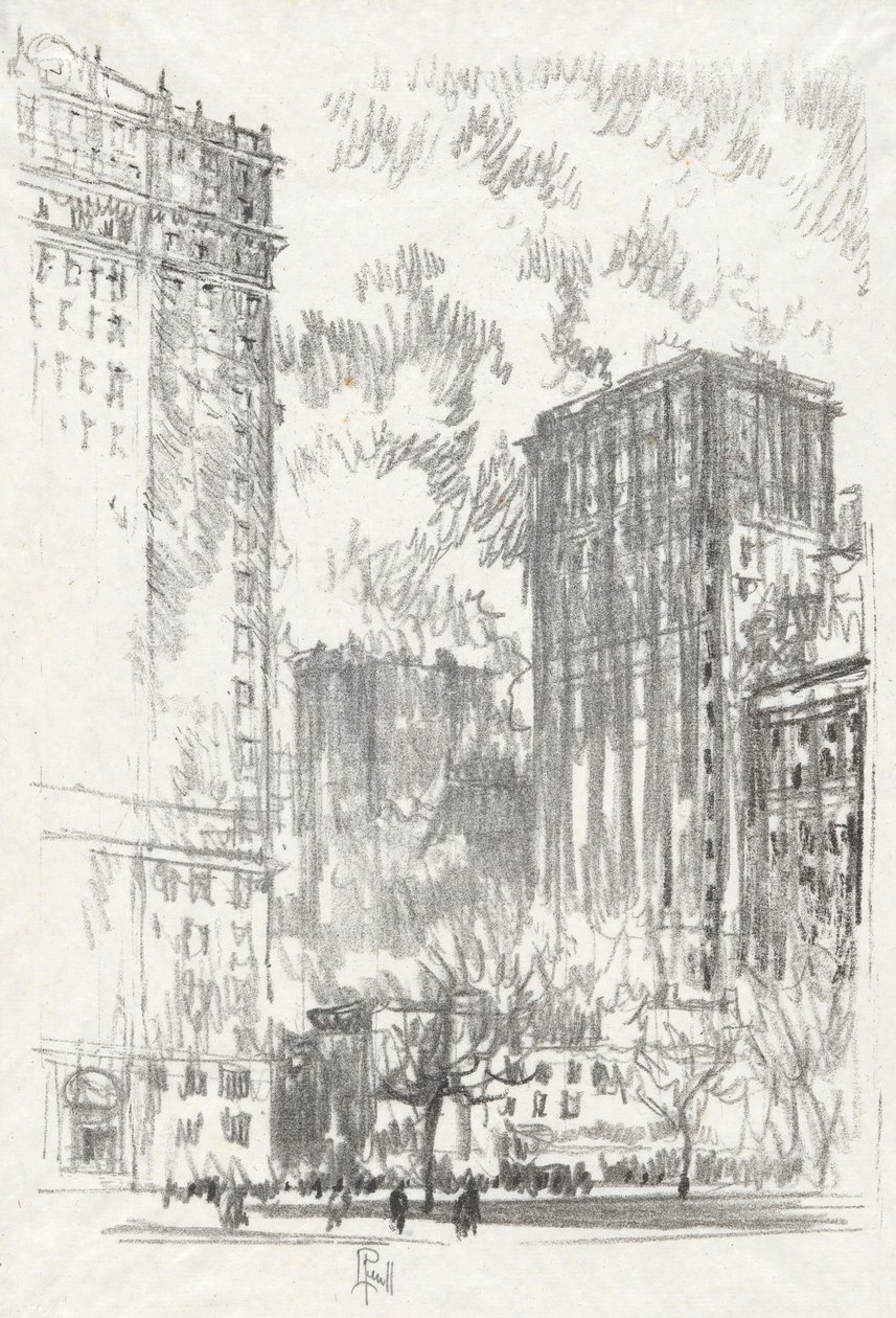Battery Park, nº 1 na colecção do Clube Iconophile de Joseph Pennell