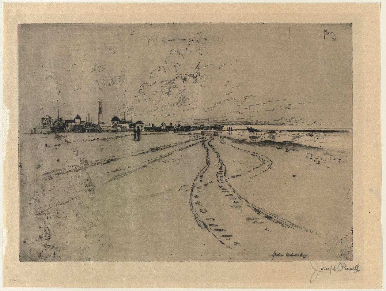 Abaixo de Atlantic City, 1881. de Joseph Pennell