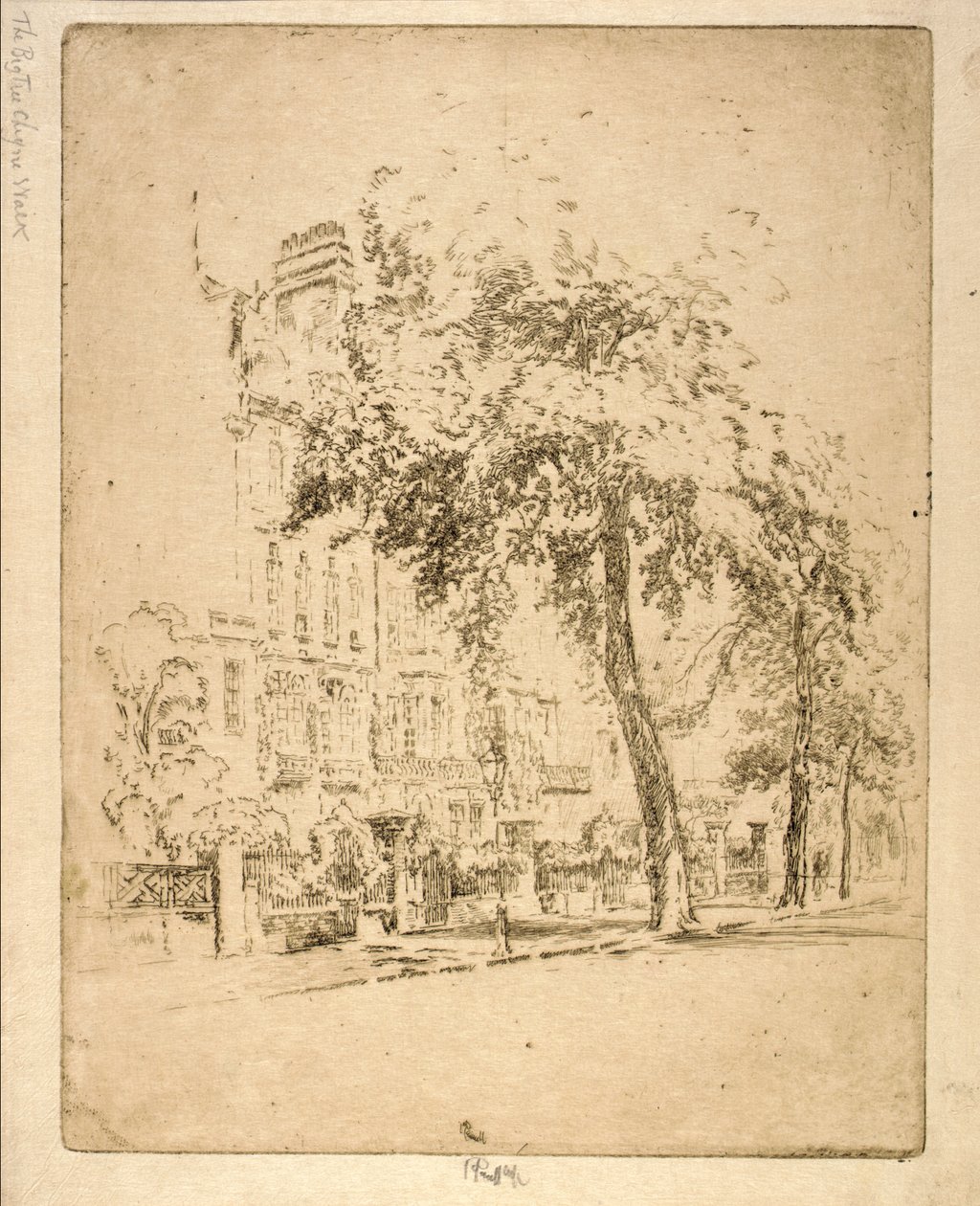 Árvore Grande--Cheyne Walk de Joseph Pennell