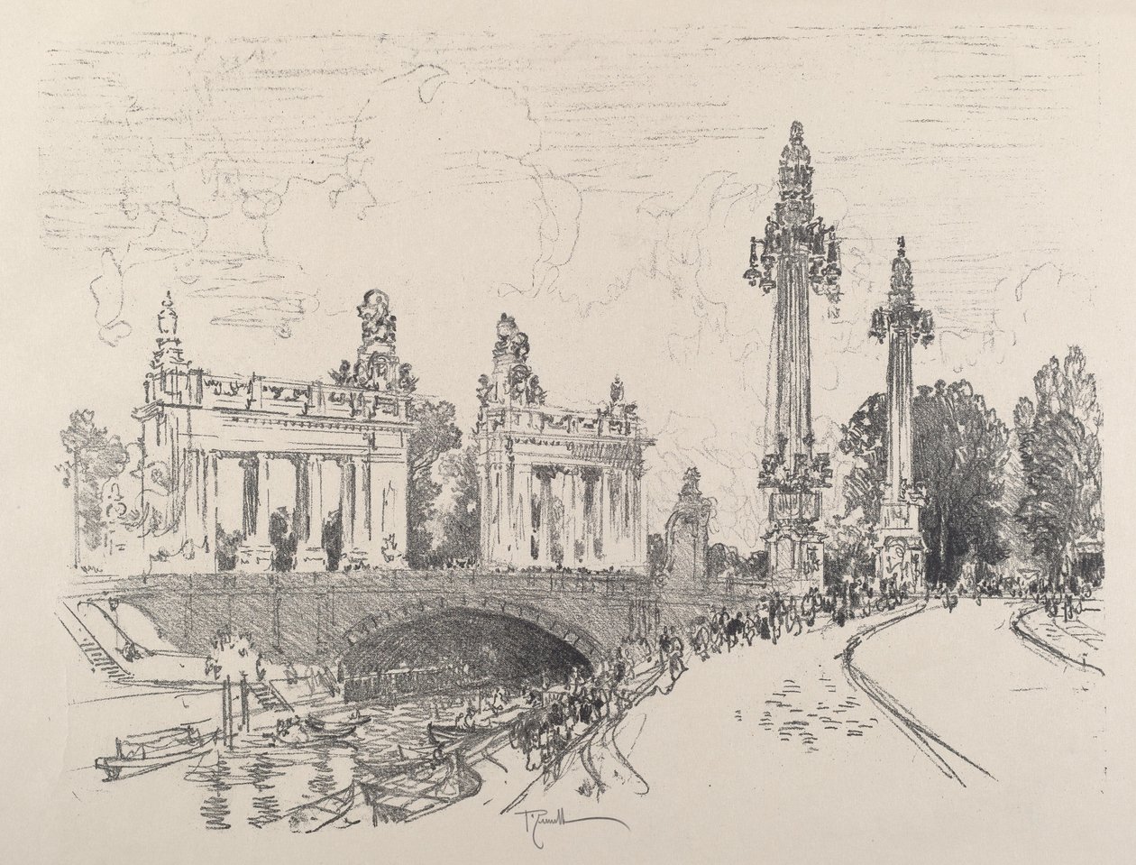 Ponte em Charlottenburg de Joseph Pennell