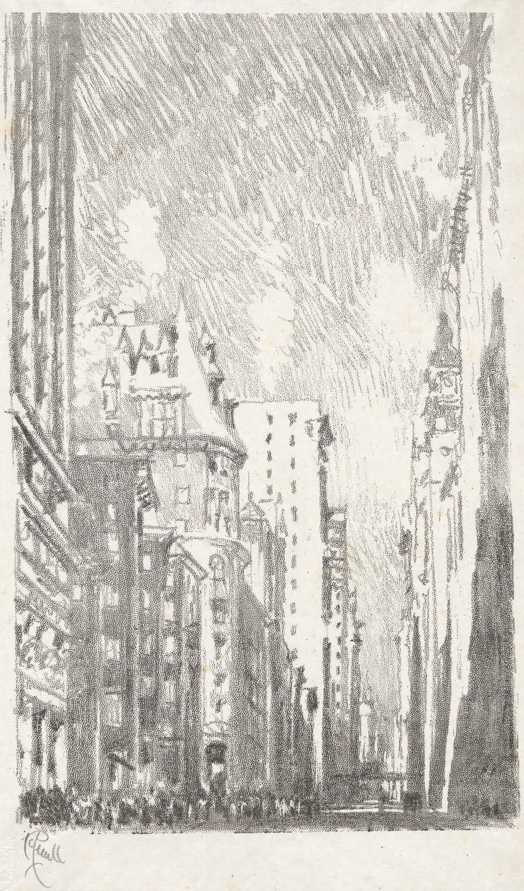 Broadway de Bowling Green, nº 2 na coleção Iconophile Club de Joseph Pennell