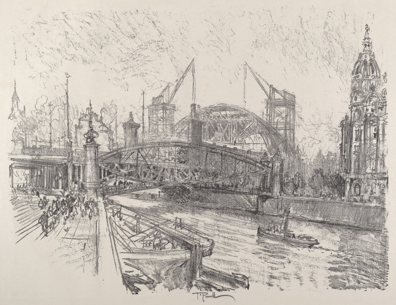 Construindo a Estação Friedrichstrasse de Joseph Pennell