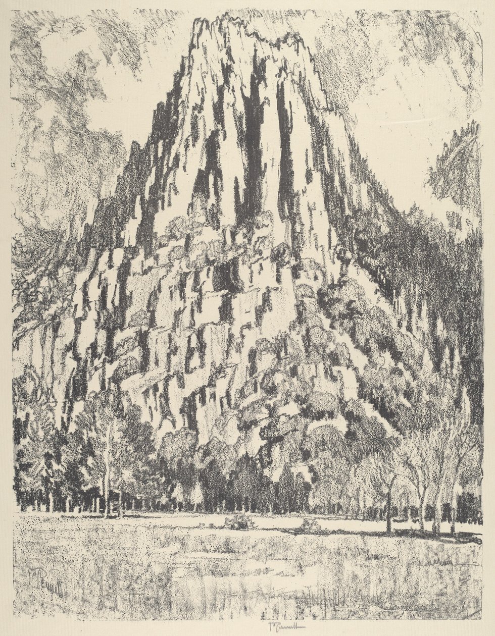 Contrafortes, Yosemite de Joseph Pennell