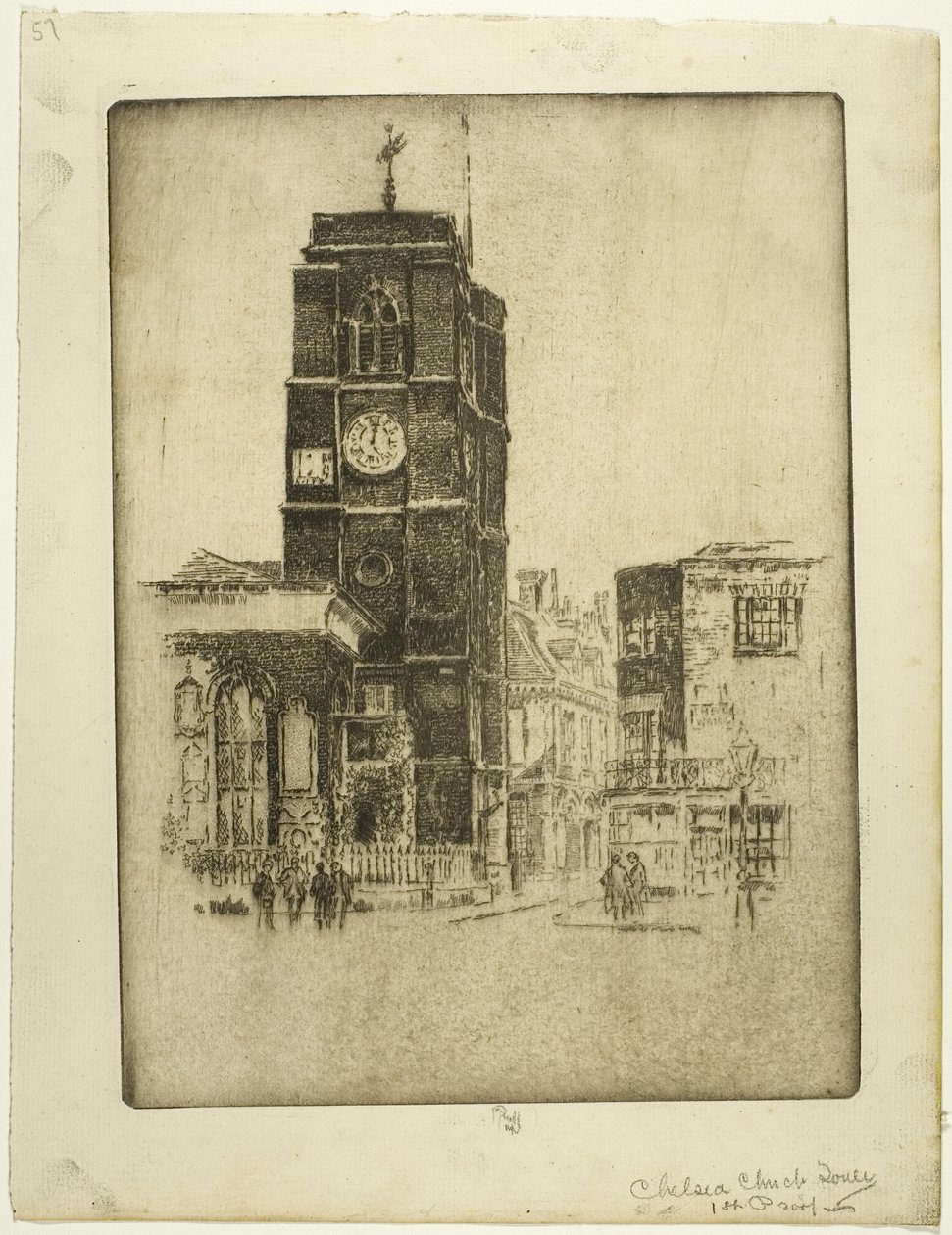 Torre da Igreja de Chelsea de Joseph Pennell