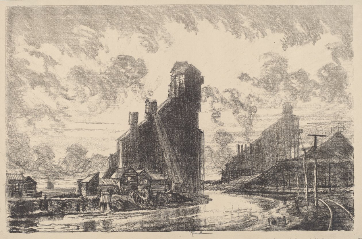 Coal Breaker on the River, 1910. de Joseph Pennell