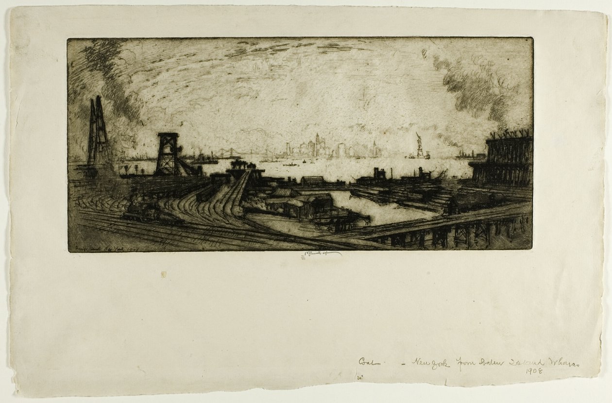 Coal Wharves, Staten Island, No. II de Joseph Pennell