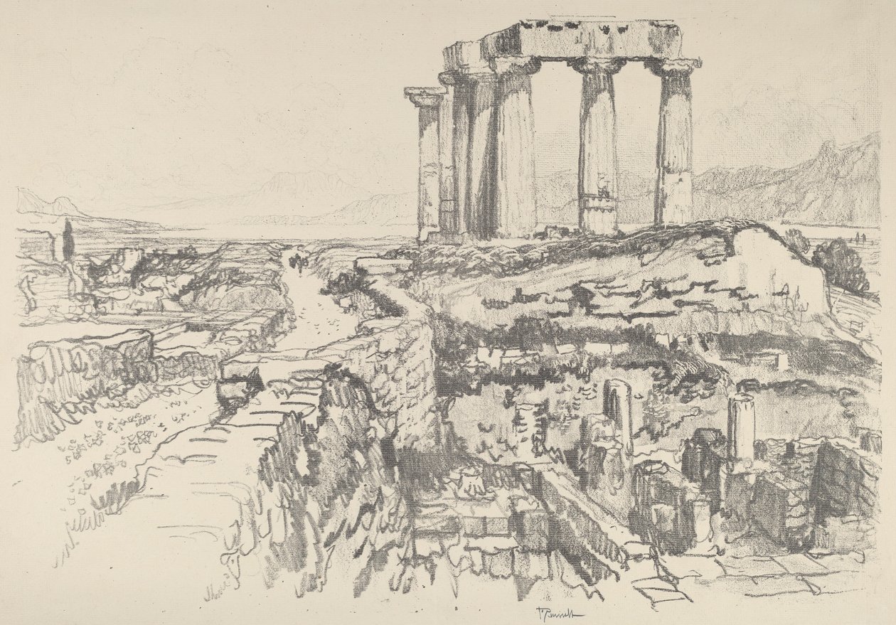 Corinto, em direcção ao Golfo, 1913. de Joseph Pennell