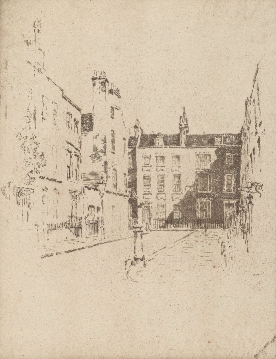 Rua Cowley, Westminster, 1906. de Joseph Pennell