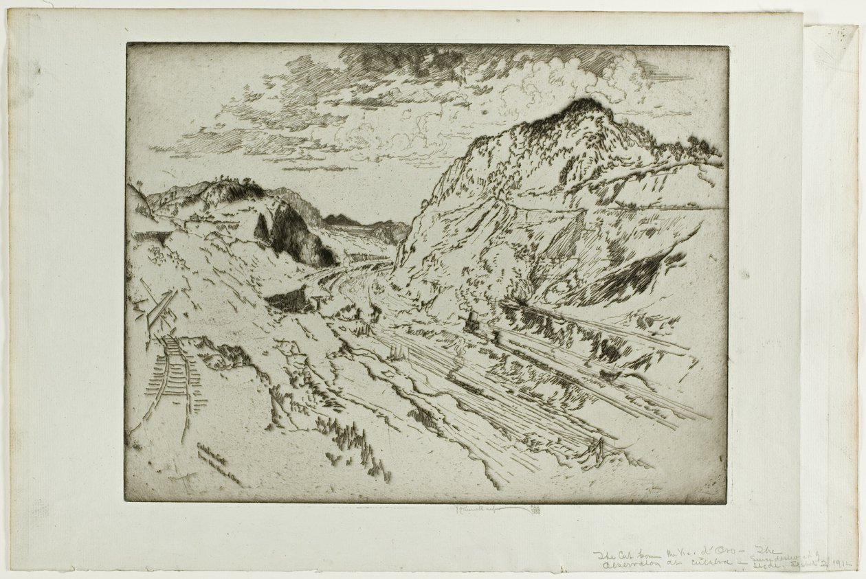Culebra Cut, Panamá de Joseph Pennell