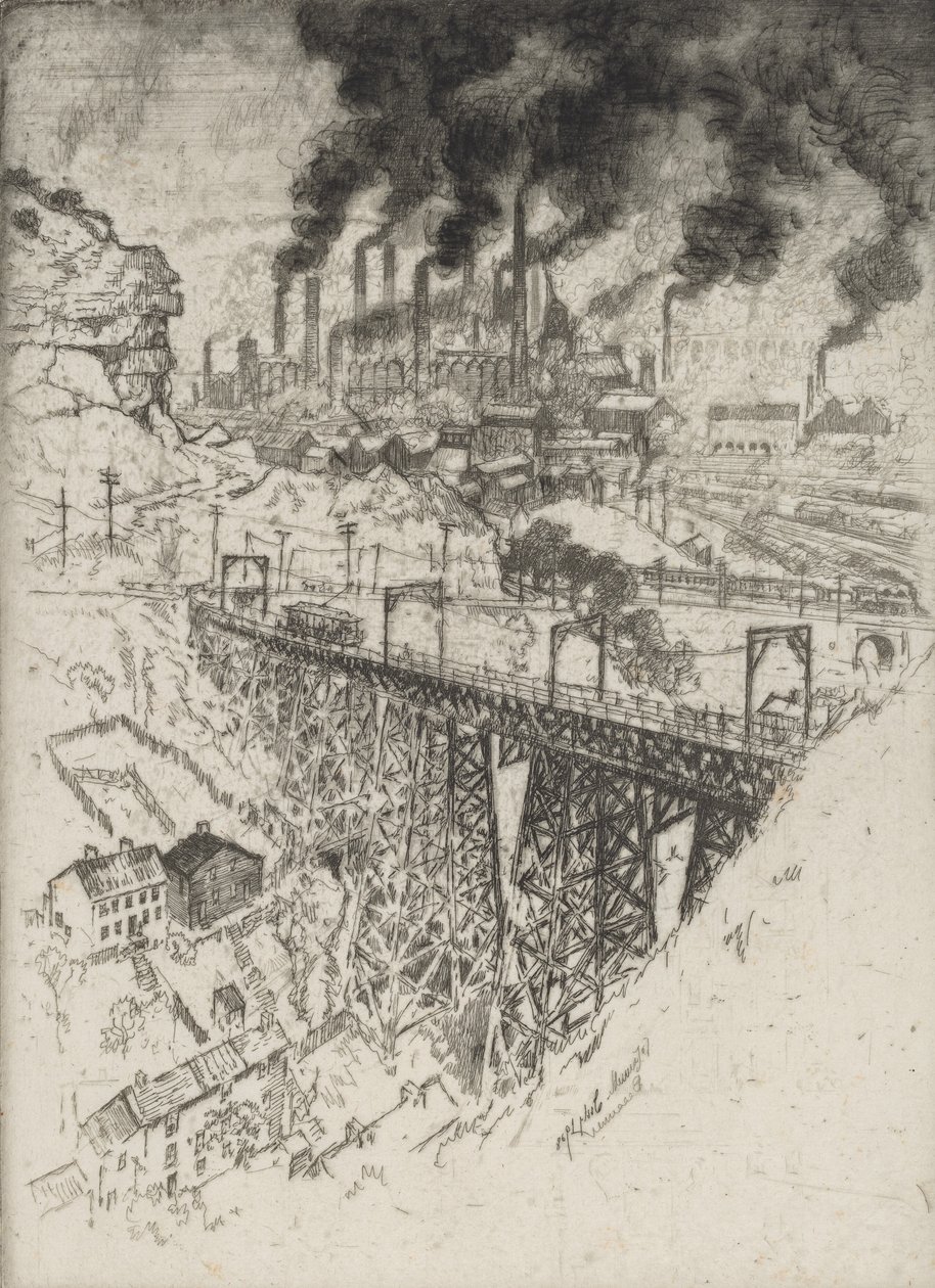 Edgar Thomson Works, Bessemer, 1909. de Joseph Pennell