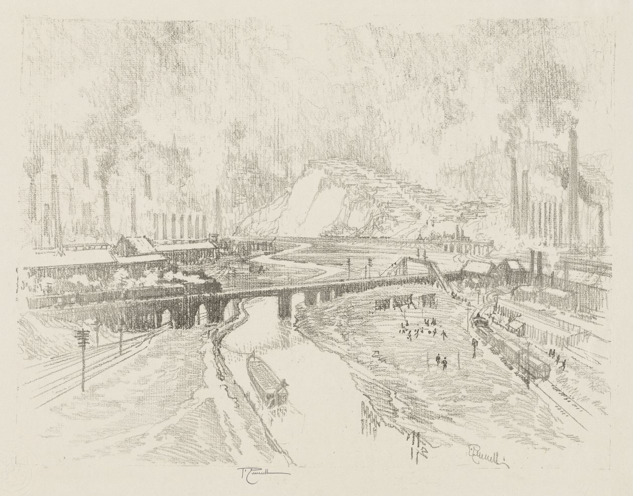 Trabalho de Guerra Inglês: Cidade das Munições de Joseph Pennell