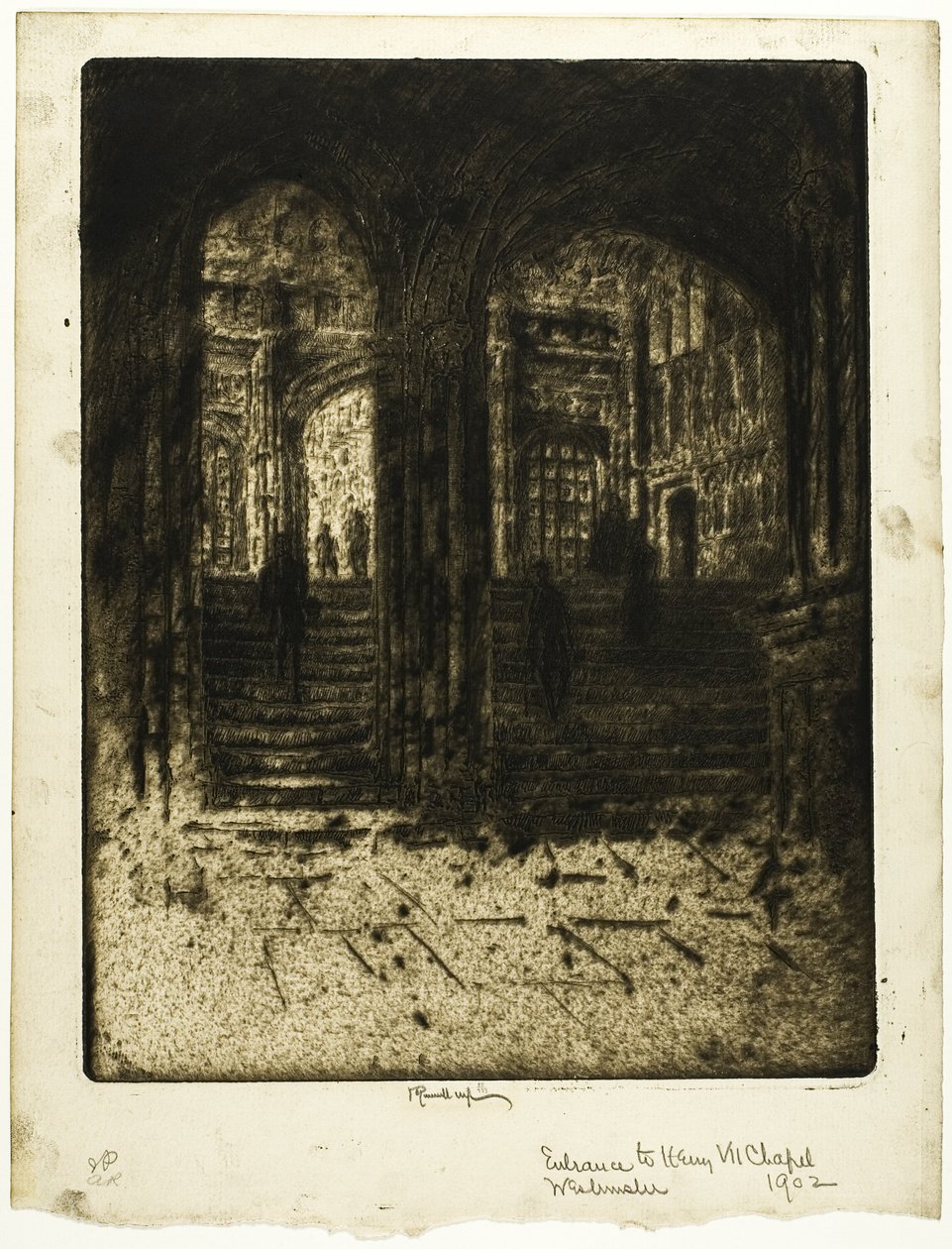 Entrada da Capela de Henrique VII, Westminster de Joseph Pennell